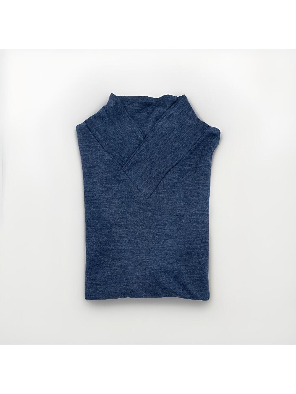 SOU SOU JAPAN MENS BLUE 100% WOOL SWEATER SIZE ~LARGE MADE IN JAPAN VGC!